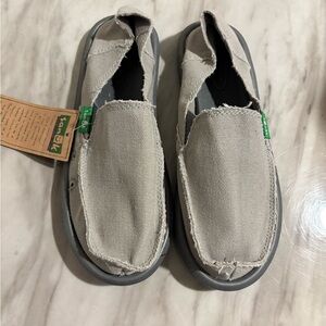 Sanuk Tan Slip-On Sandals